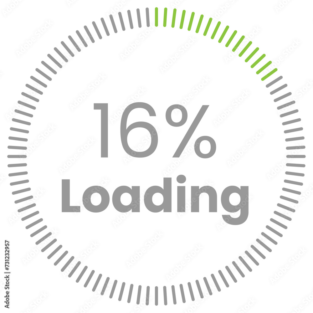 16% Loading. 16% circle diagrams Infographics vector, 16 Percentage ready to use for web design ux-ui 16% Loading. 16% circle diagrams Infographics vector, 16 Percentage ready to use for web design ux-ui