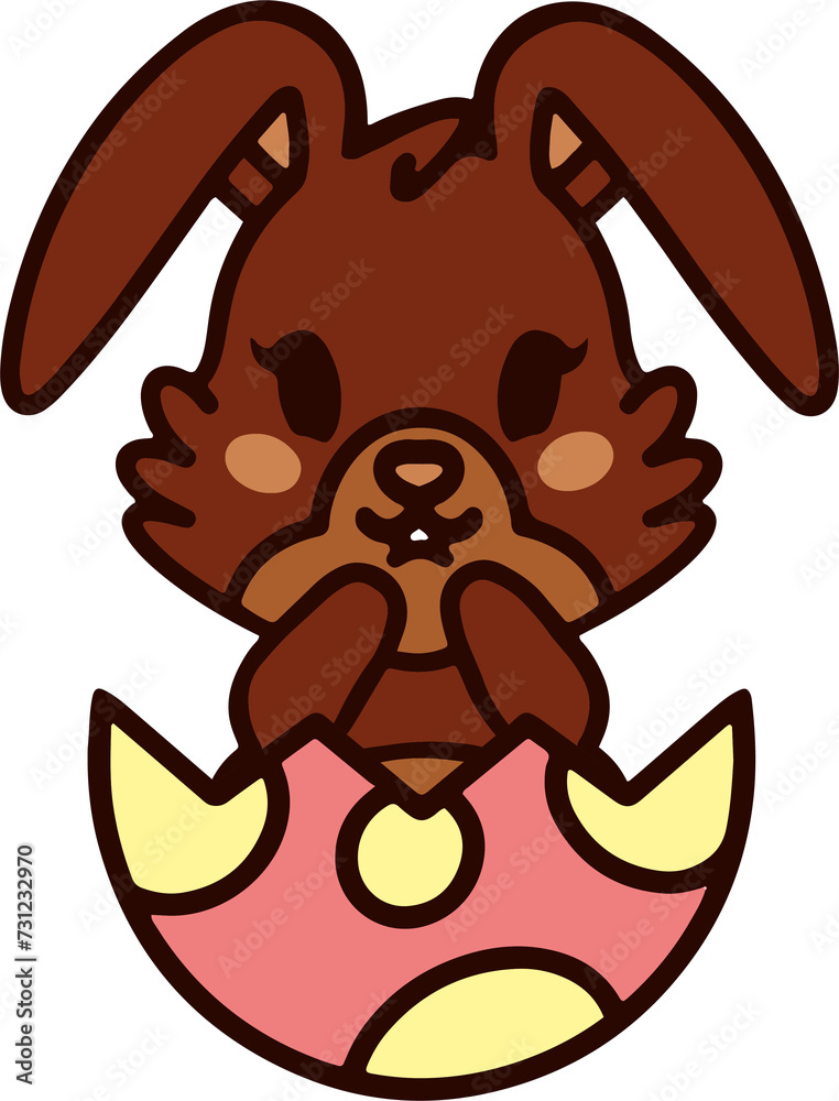 Fototapeta premium easter bunny in egg
