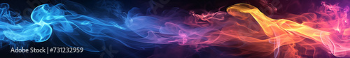 abstract colorful background with lines and smoke. - banner art style. 