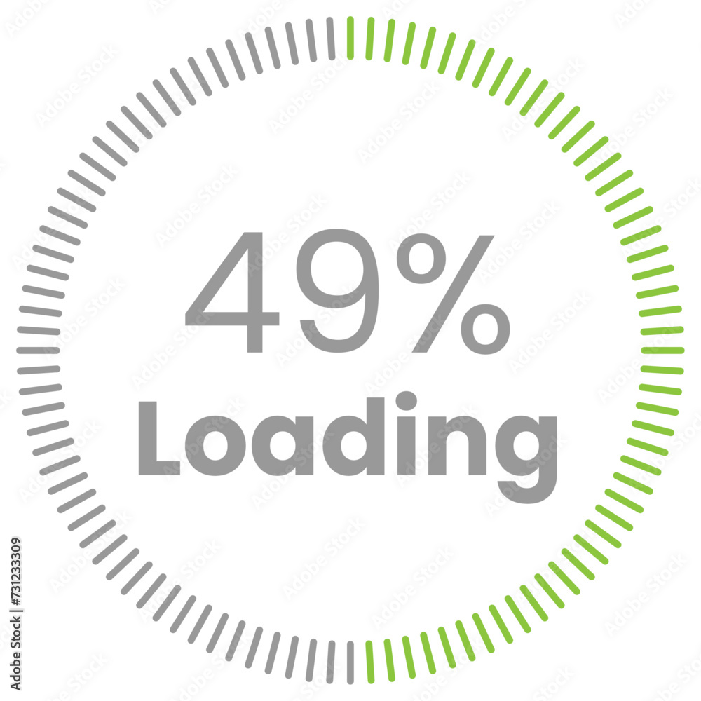 49% Loading. 49% circle diagrams Infographics vector, 49 Percentage ready to use for web design ux-ui