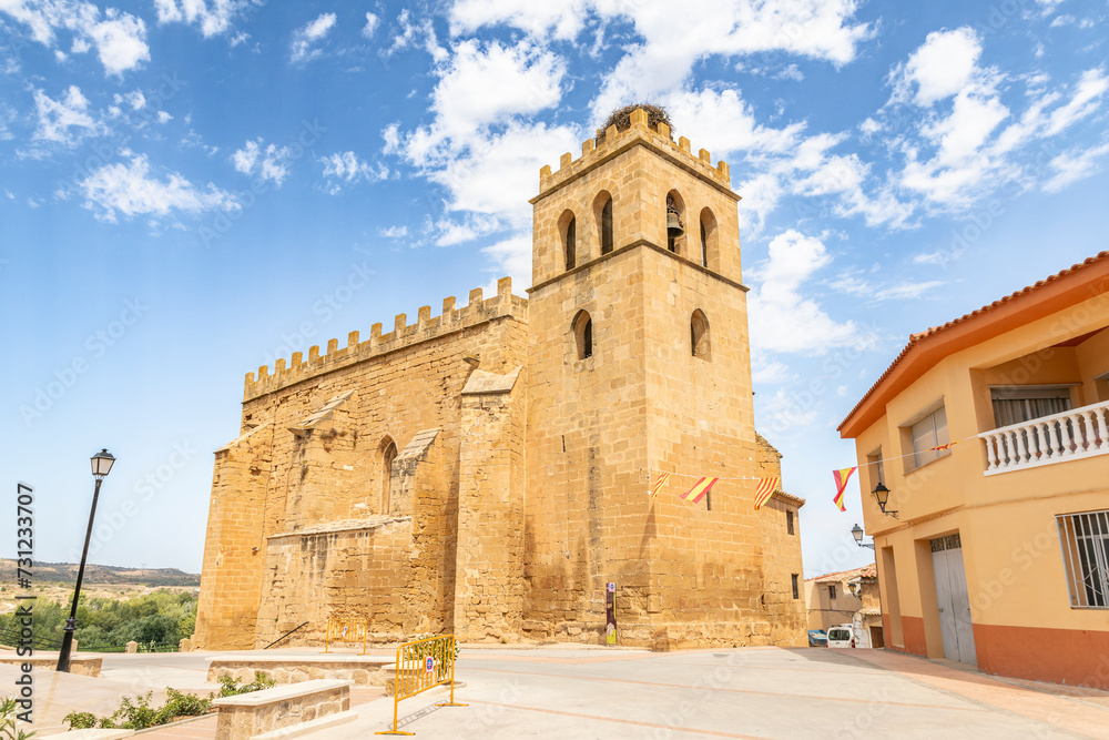 Church of Saint John the Baptist in Fabara - Favara, province of Zaragoza, Aragon, Spain