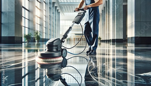 Polished Perfection: Professional Floor Buffing in Progress