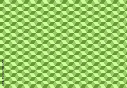 Seamless pattern with green cubes. Vector illustration