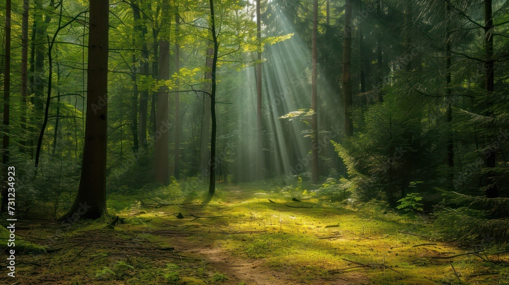 Fototapeta premium forest background, copy space