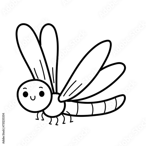 dragonfly doodle cartoon © Knocknack