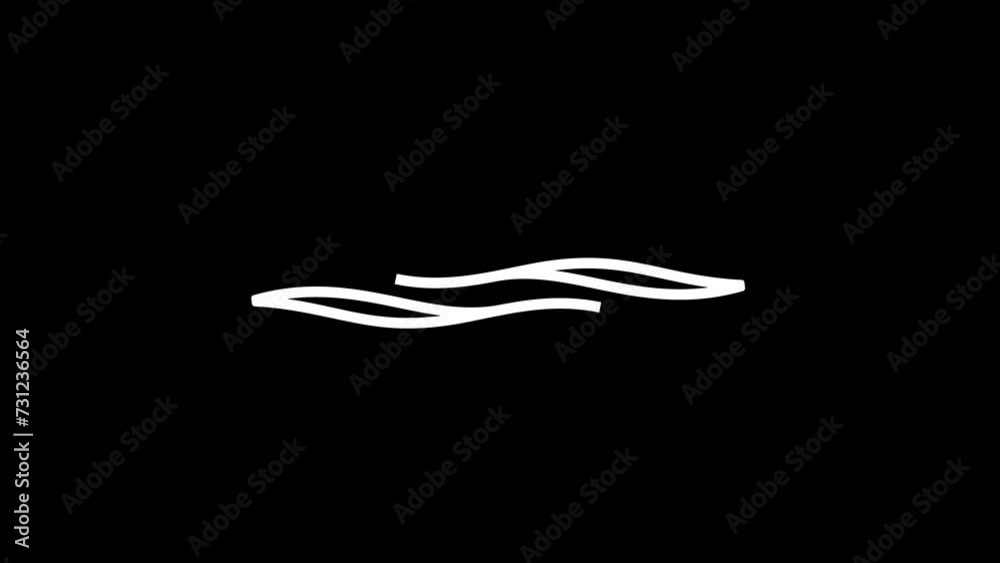 Minimal ocean, sea wave ornament graphic animation. Alpha channel. Line art wave on transparent background motion design. 4K resolution Minimal ocean, sea wave ornament graphic animation. Alpha channel. Line art wave on transparent background motion design. 4K resolution