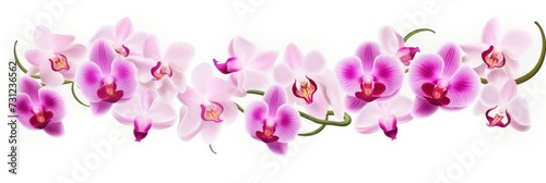 Orchid round circle isolated on white background 