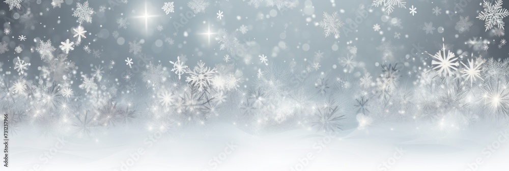 Pearl christmas card with white snowflakes vector illustration