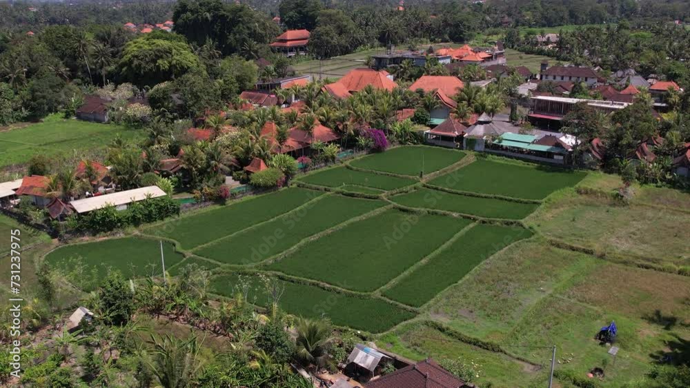 An urban design featuring houses, buildings, and trees alongside natural landscapes like rice fields, grasslands, and a village viewed from above. Philippines An urban design featuring houses, buildings, and trees alongside natural landscapes like rice fields, grasslands, and a village viewed from above. Philippines