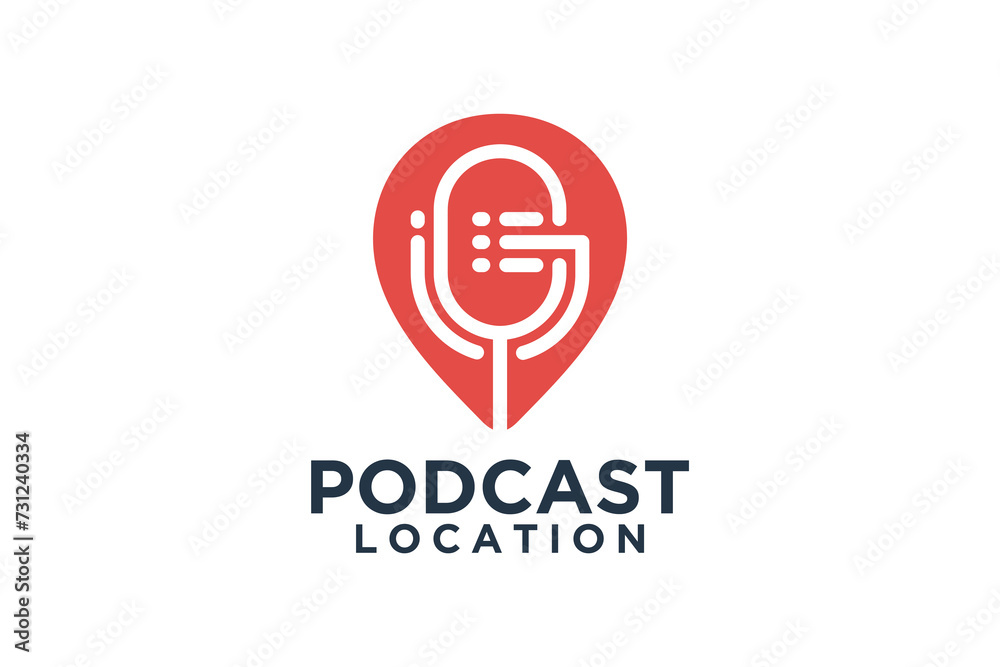 Podcast location logo design creative concept style modern part 2 Podcast location logo design creative concept style modern part 2