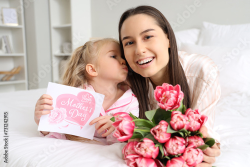 Little girl congratulating ...