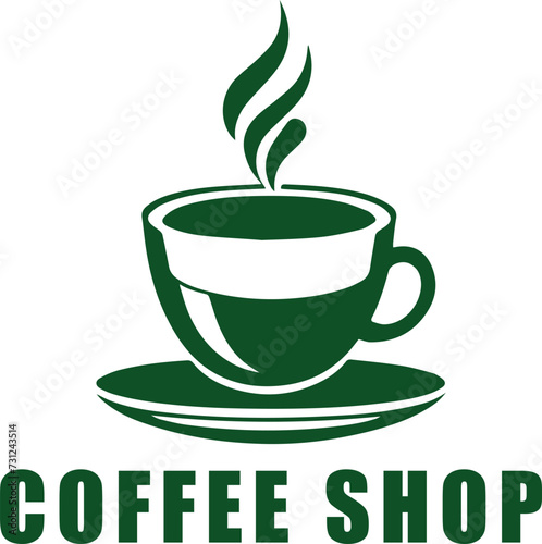 cup of coffee shop coffee vector logo 