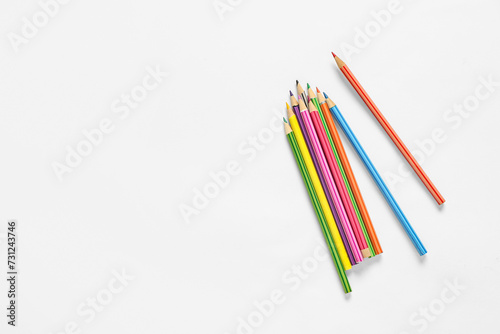 Set of color pencils isolat...