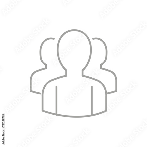 Vector flat illustration in grayscale. Avatar, user profile, person icon, gender neutral silhouette, profile picture. Suitable for social media profiles, icons, screensavers and as a template.