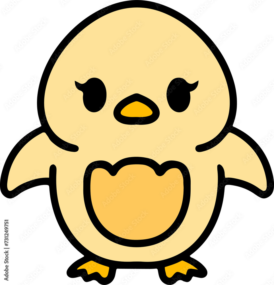 Fototapeta premium cute baby bird cartoon