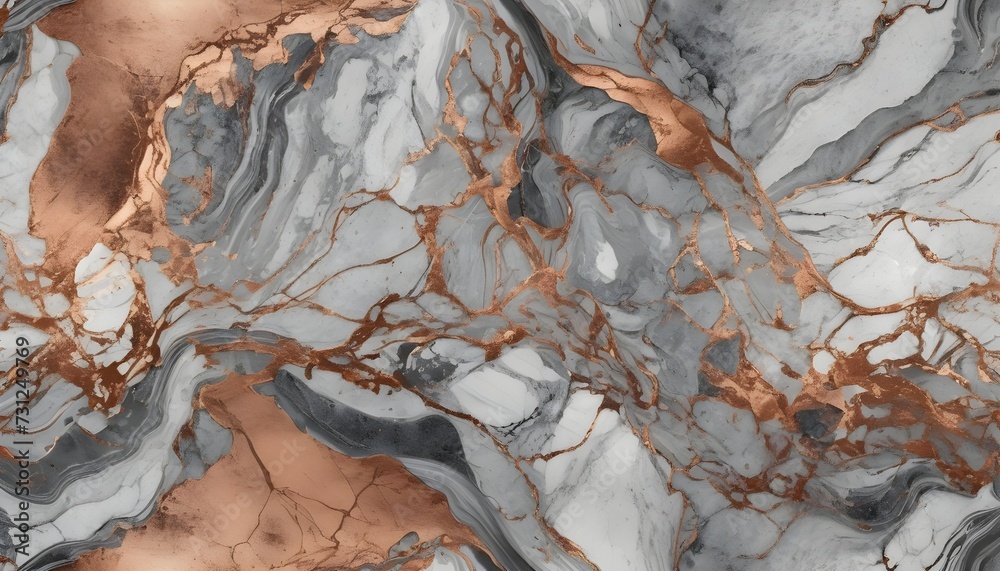 Naklejka premium Grey and copper luxury marble texture 