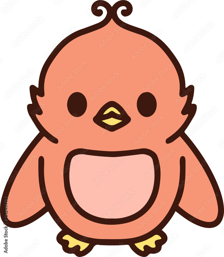Obraz premium cute baby bird cartoon