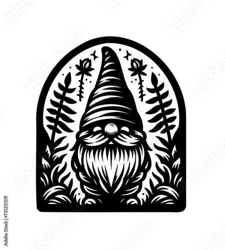 Beautiful gnome vector illustration. 
