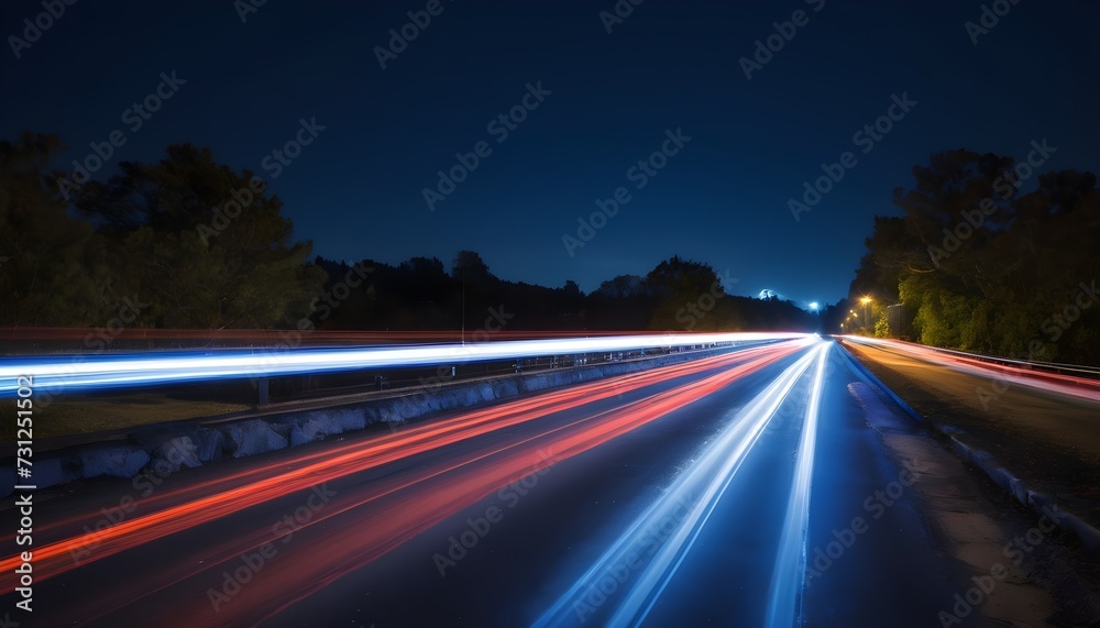 night traffic lights on highway