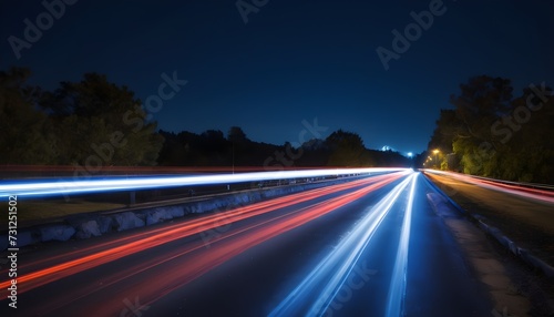 night traffic lights on highway