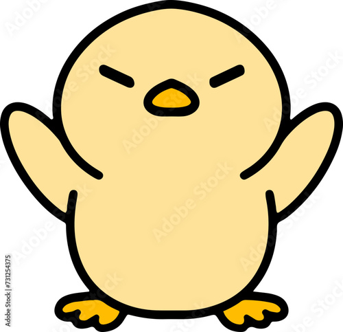 cute cartoon easter chick