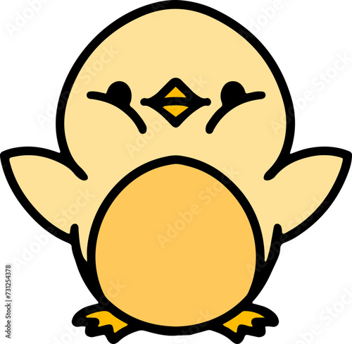 colorful easter chick