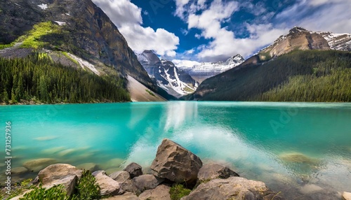 beautiful nature of lake louise in banff national park canada