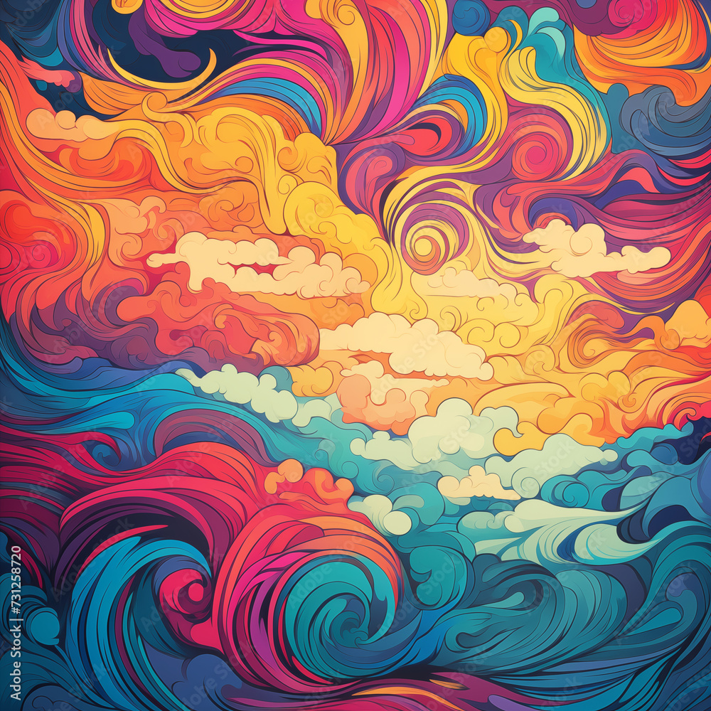Colourful Clouds Background Colourful Clouds Background