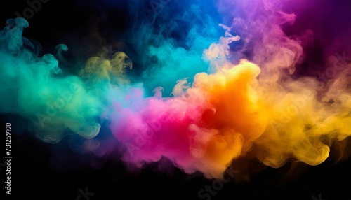 abstract colorful multicolored smoke spreading bright background for advertising or design wallpaper for gadget neon lighted smoke texture blowing clouds modern designed © Kelsey