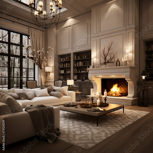 living room with fireplace © Daisy