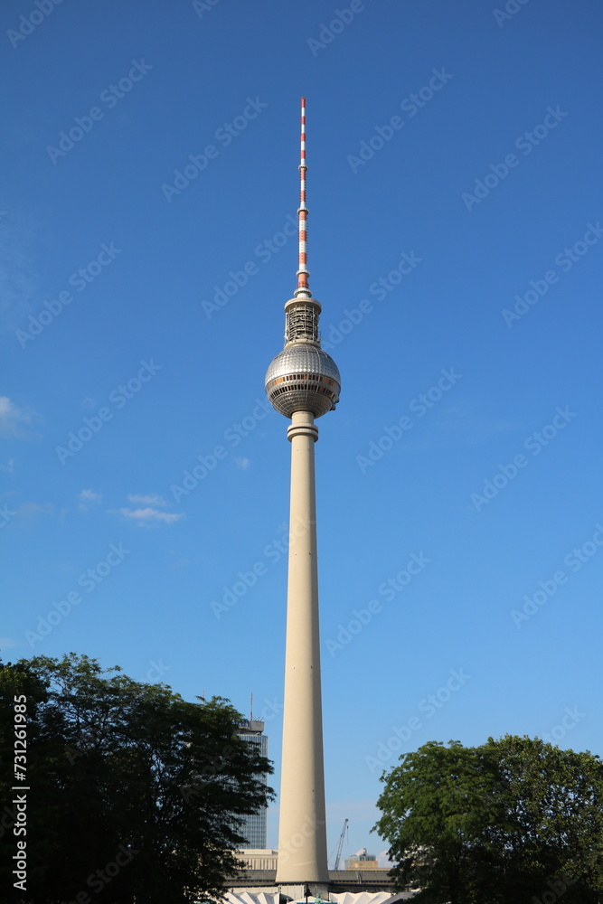 Obraz premium View to the Berlin TV Tower in Berlin, Germany
