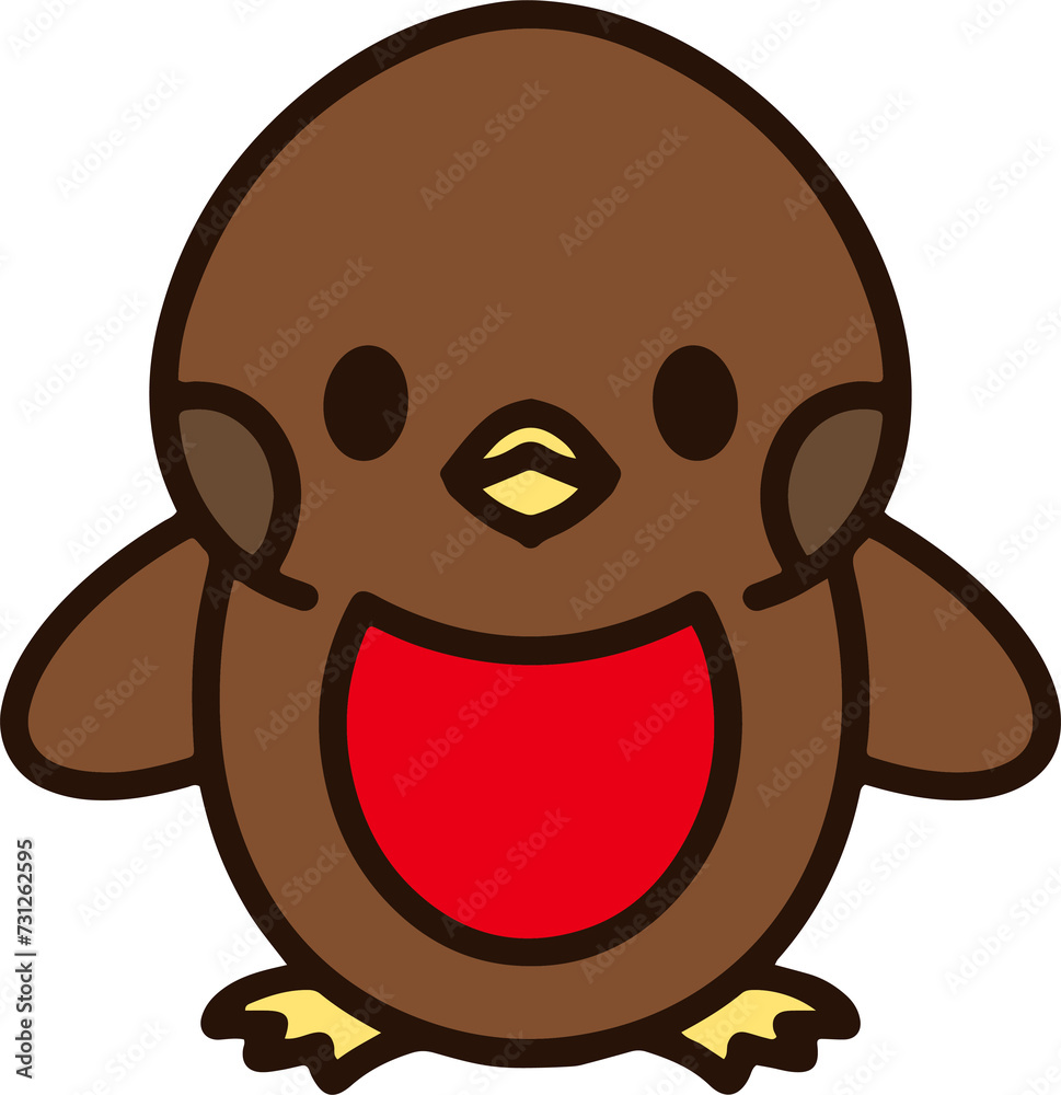 Obraz premium cute xmas robin