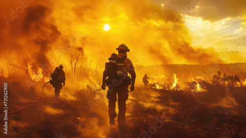 Wildfire firefighters in America are on the job