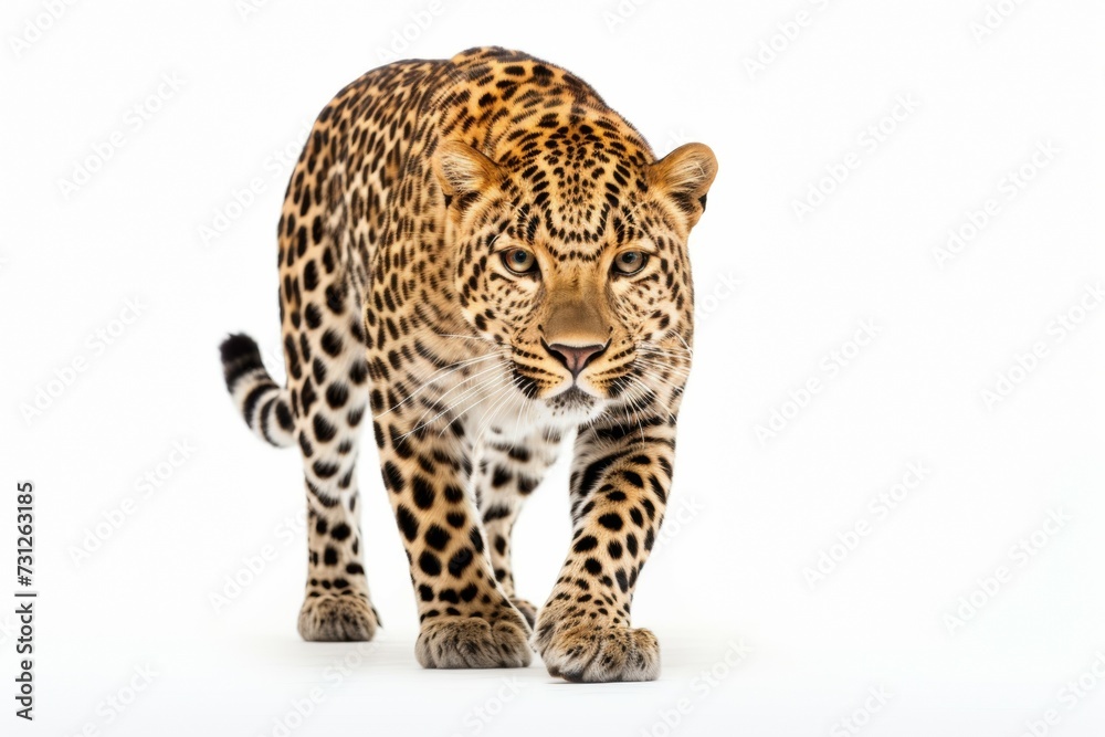 leopard isolated on plain background leopard isolated on plain background