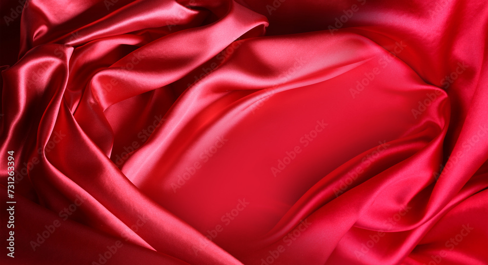 Obraz premium Red silk fabric