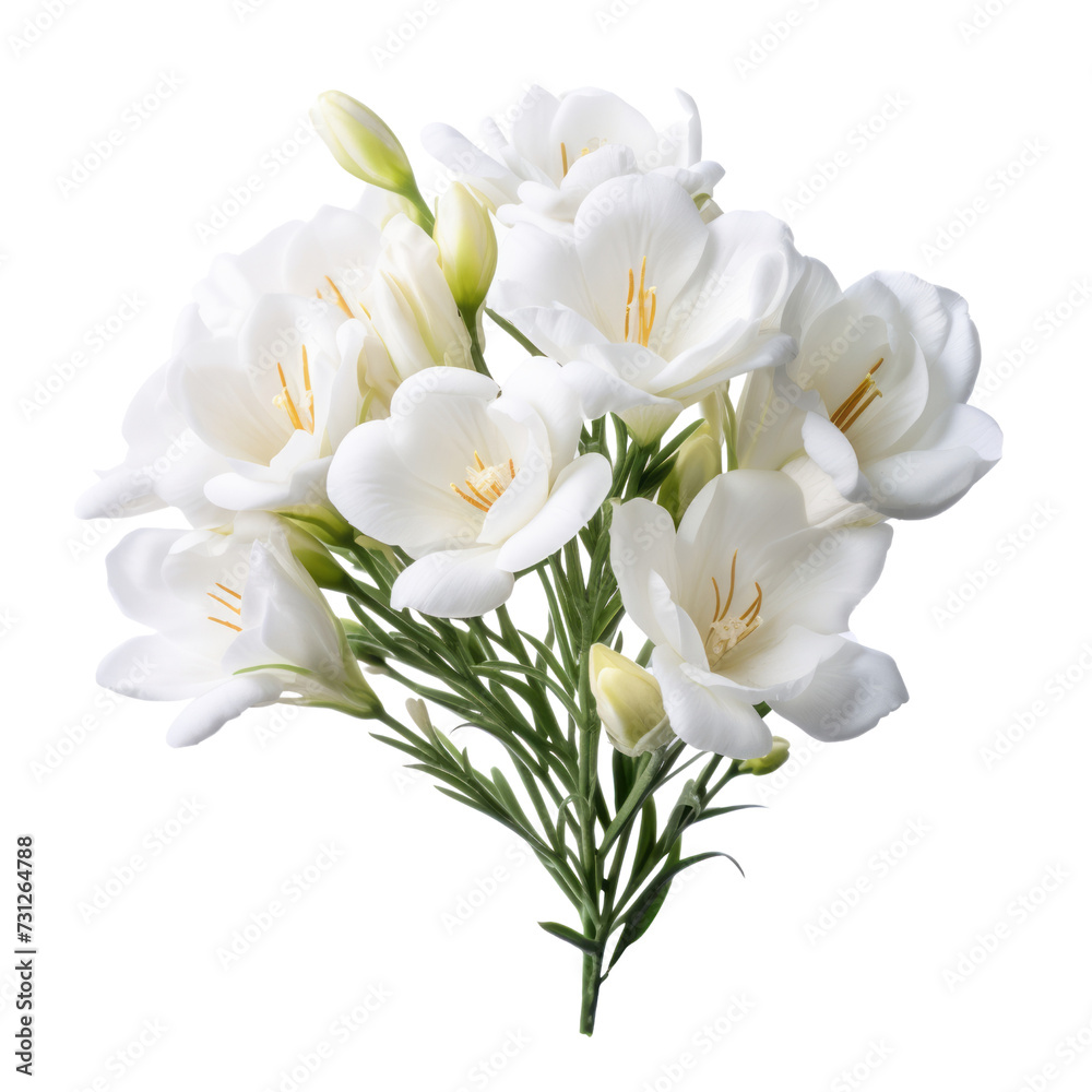  Elegant .White tone. Freesia: Innocence and thoughtfulness