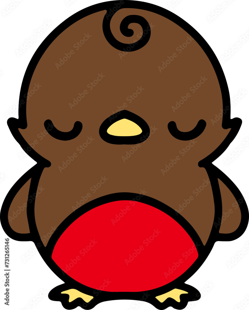 cute christmas robin simple graphic