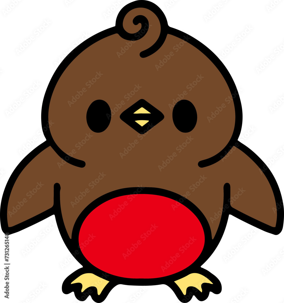 cute christmas robin simple graphic
