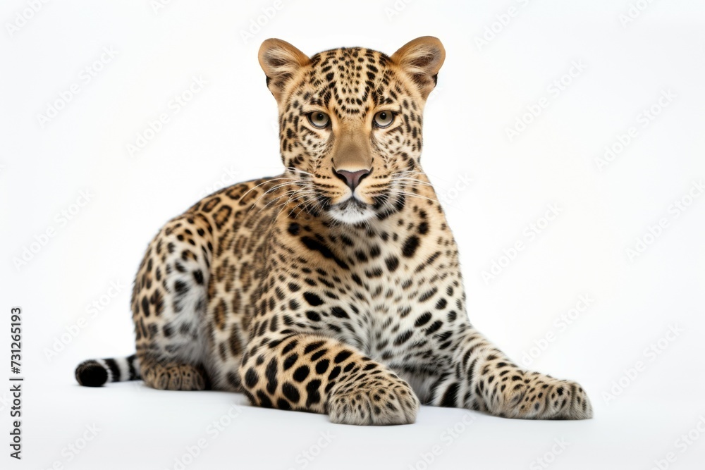 leopard isolated on plain background leopard isolated on plain background