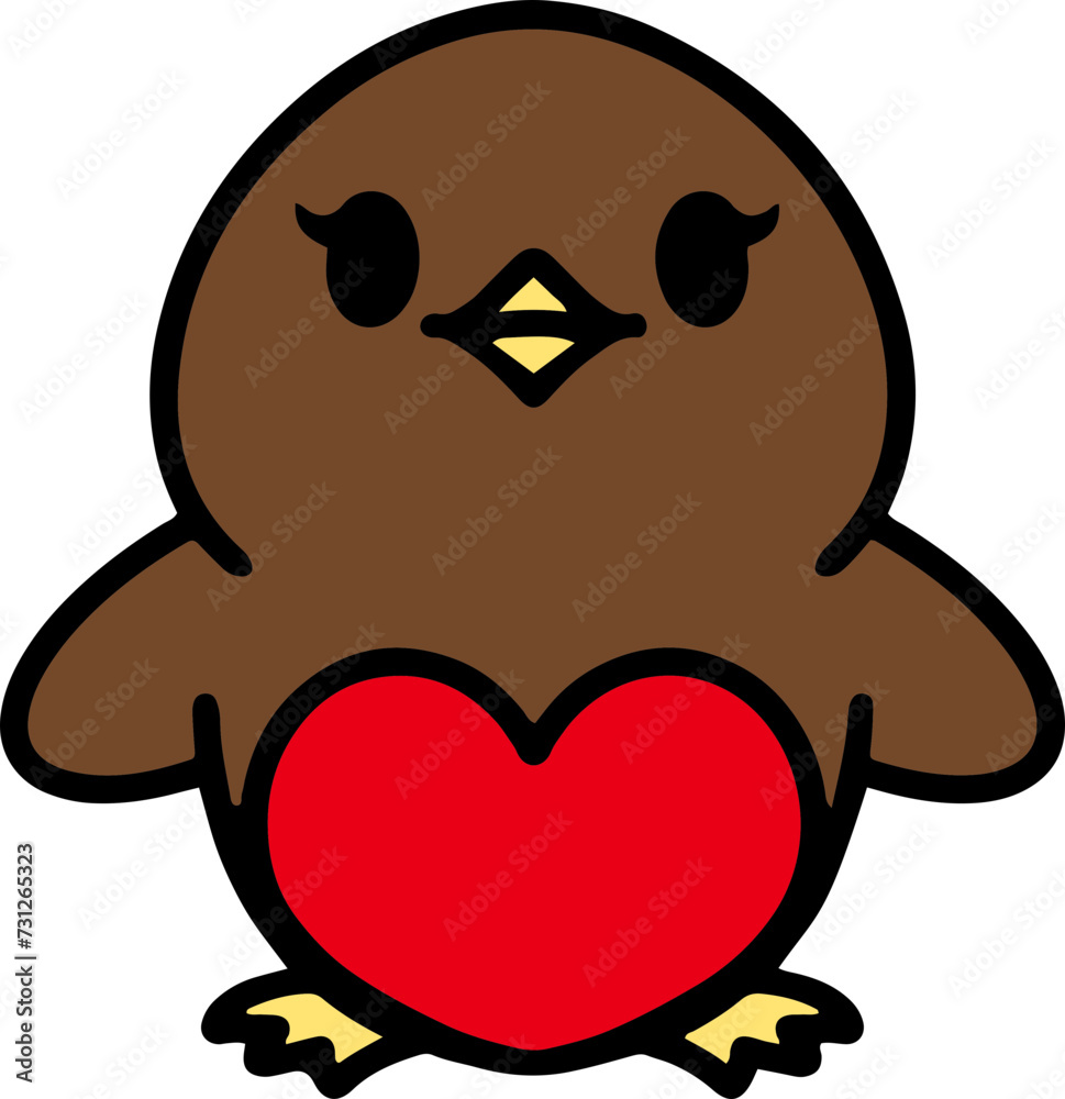 Obraz premium cute robin cartoon
