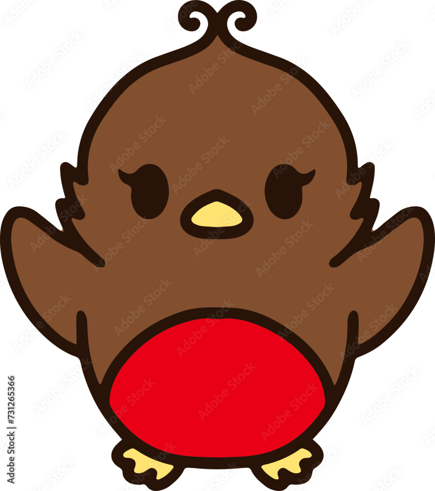cute christmas robin simple graphic