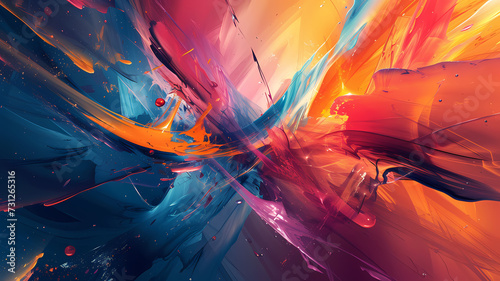 Abstract Color Interaction With Fluid Dynamics Background