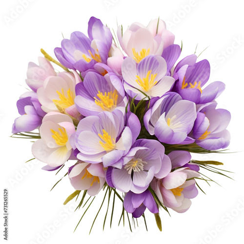  garden.purple and white tone. Crocus: Cheerfulness © kanyarat