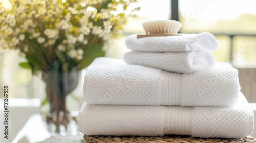 White clean towels