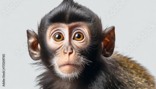 baby monkey shot isolated on transparent background cutout photo