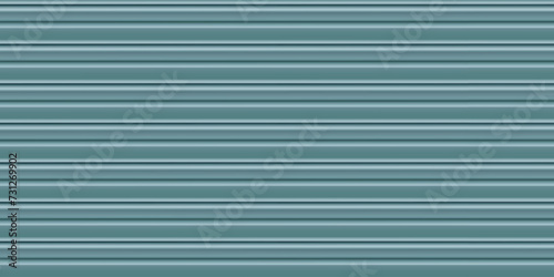 Siding. A sheet of green corrugated board. Galvanized iron for fences, walls, roofs. Realistic isolated vector illustration.