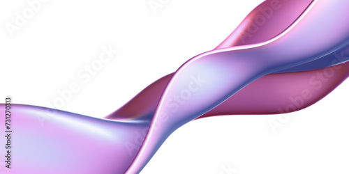 3d holographic liquid wave, iridescent chrome fluid silk fabric isolated on light background. Render of neon metal ribbon with rainbow gradient effect flying in motion. 3d vector geometric background.