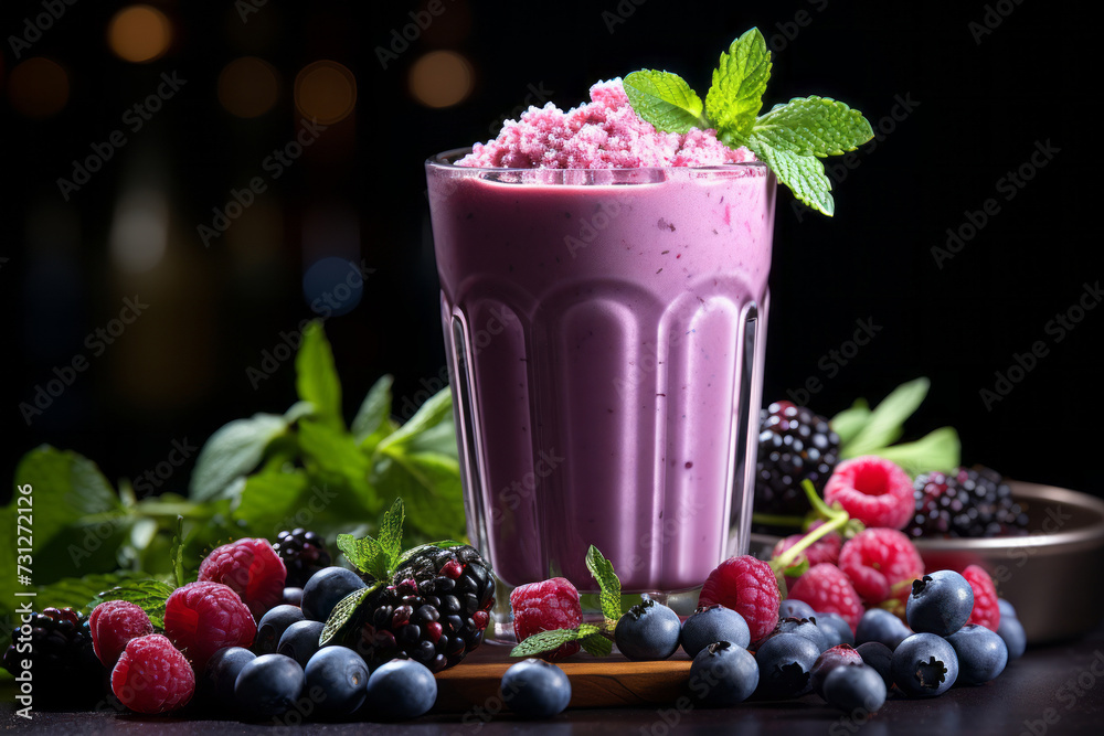 the beautiful purple hue of the blueberry smoot. the beautiful purple hue of the blueberry smoot.