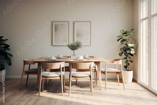 Scandinavian style dining room. © Volodymyr