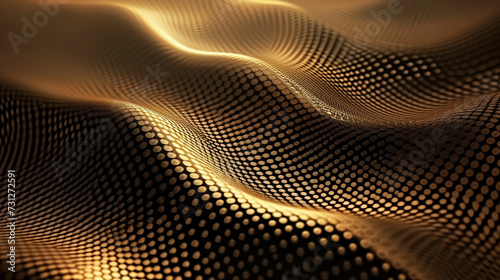 Antique bronze color background made of halftone dots and curved lines
